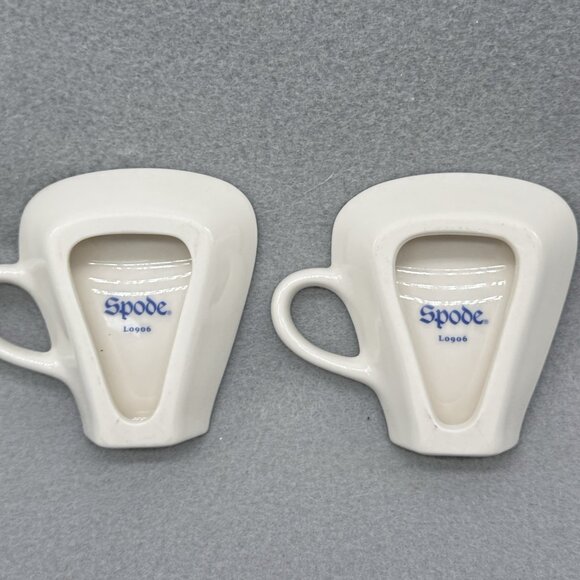 Vintage Spode Tea Bag Holders Blue Room Collection Spoon Rest Floral Set Of 2 - Picture 4 of 9